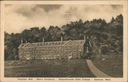 Thatcher Hall Men's Dormitory, Massachusetts State College Postcard