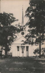 First Parish Church, Built 1755, Groton, MA Postcard
