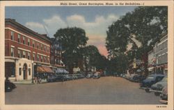 Main Street, Great Barrington, MA - The Berkshires Postcard