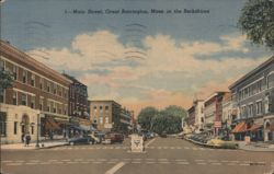 Main Street, Great Barrington in the Berkshires Postcard