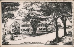 Old Houses in the Center, Middlefield, MA Postcard