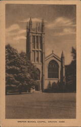 Groton School Chapel, Gothic Perpendicular Tower Postcard