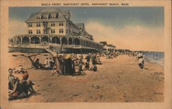 Nantasket Hotel Beach Front, Nantasket Beach, MA Postcard