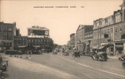 Harvard Square, Kellogg's Sign, Harvard Trust Postcard