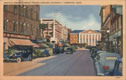 Brattle Street, Harvard University, Cambridge, MA Postcard