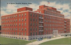U. S. Marine Hospital, Brighton, MA Postcard