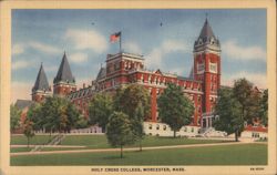 Holy Cross College, Worcester, MA Postcard