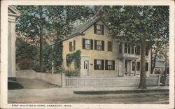 Poet Whittier's Home, Amesbury, MA Postcard