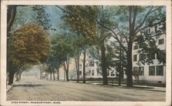 High Street, Newburyport, MA Postcard