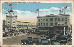 Ocean Echo and Lucian's Tavern, Salisbury Beach, Mass. Postcard