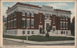 Brockton Public Library, Brockton, MA Postcard