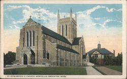 St. Edwards R. C. Church, Montello, Brockton Postcard