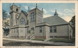 Centenary Methodist Episcopal Church, Attleboro, MA Postcard