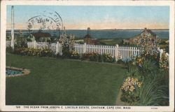 Ocean View from Joseph C. Lincoln Estate, Chatham, Cape Cod Postcard