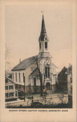 Market Street Baptist Church, Amesbury, MA Postcard
