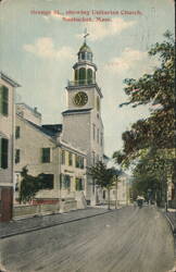 Orange St., showing Unitarian Church Postcard