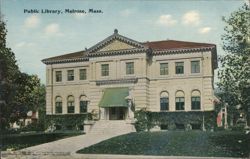 Public Library, Melrose, Mass. Postcard