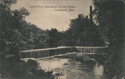 Green River from Wiley Russell Bridge, Greenfield, MA Postcard