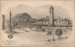 Mt. Royal Plaza, Convention Hall in Distance, Baltimore Postcard