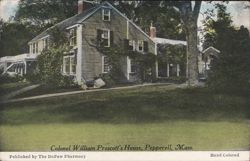 Colonel William Prescott's House, Pepperell, MA Postcard