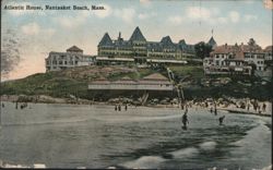 Atlantic House Hotel, Nantasket Beach, Public Baths Postcard