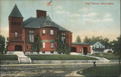 High School, Athol, MA Postcard