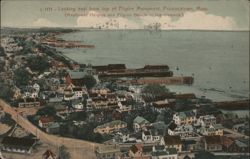 Pilgrim Monument, Provincetown, MA - Looking East Postcard