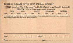 Martha's Vineyard Information Request Form Postcard