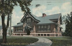 Horace Mann School, Amesbury, MA Postcard