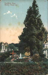 Amesbury, Mass. - Whittier Burial Lot Cemetery View Postcard