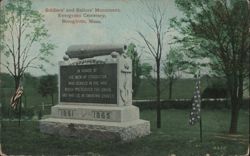 Soldiers' & Sailors' Monument, Evergreen Cemetery Postcard