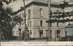 Masonic Temple, Melrose, Massachusetts Postcard