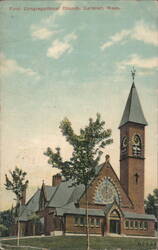 First Congregational Church, Gardner, MA Postcard