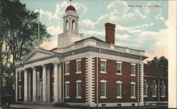Town Hall, Lenox, Mass. Postcard