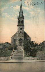 Swedish Lutheran Church, Quincy, Mass. Postcard