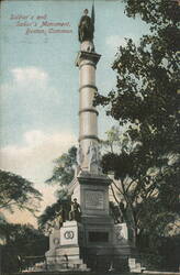 Soldier's and Sailor's Monument, Boston Common Postcard