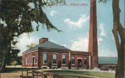 Pumping Station, Milford, Mass. Postcard