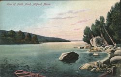 North Pond, Milford, MA Postcard