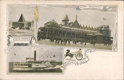 Hotel Nantasket, Steamer Nantasket, Nix-Mate Postcard