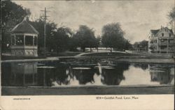 Goldfish Pond, Gazebo & House Postcard