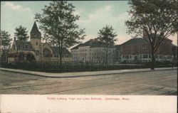 Public Library, High and Latin Schools Postcard
