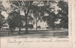 Lake Quannapowitt Park, Wakefield, MA Postcard