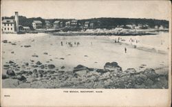 The Beach, Rockport, MA Postcard