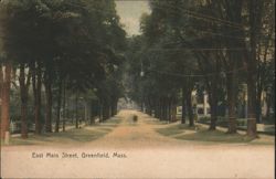 East Main Street, Greenfield, Mass. Postcard