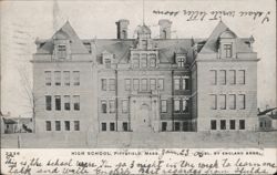 High School, Pittsfield, MA - Learn English Postcard
