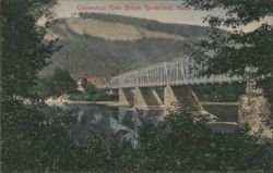 Connecticut River Bridge, Sunderland, MA Postcard