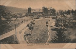 SUMMER IN NORTHFIELD, MASS. Postcard