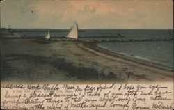 The Jetties, Oak Bluffs, MA Postcard