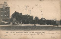 Old Fort and Fountain, Central Hill Park Postcard