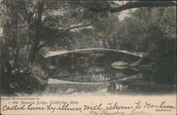 Memorial Bridge, Stockbridge, Mass. Postcard